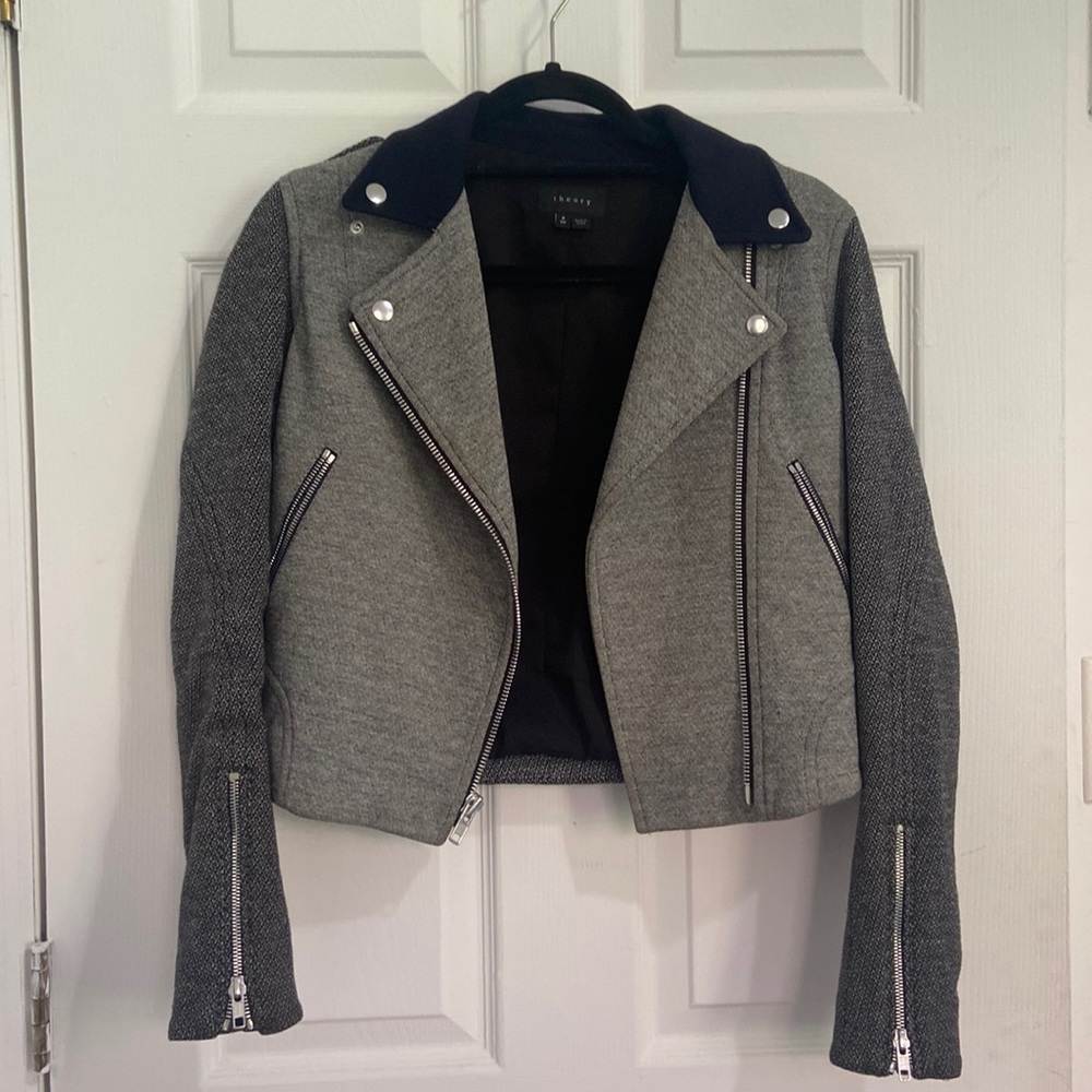 Theory Gray and Black Women's Blazer